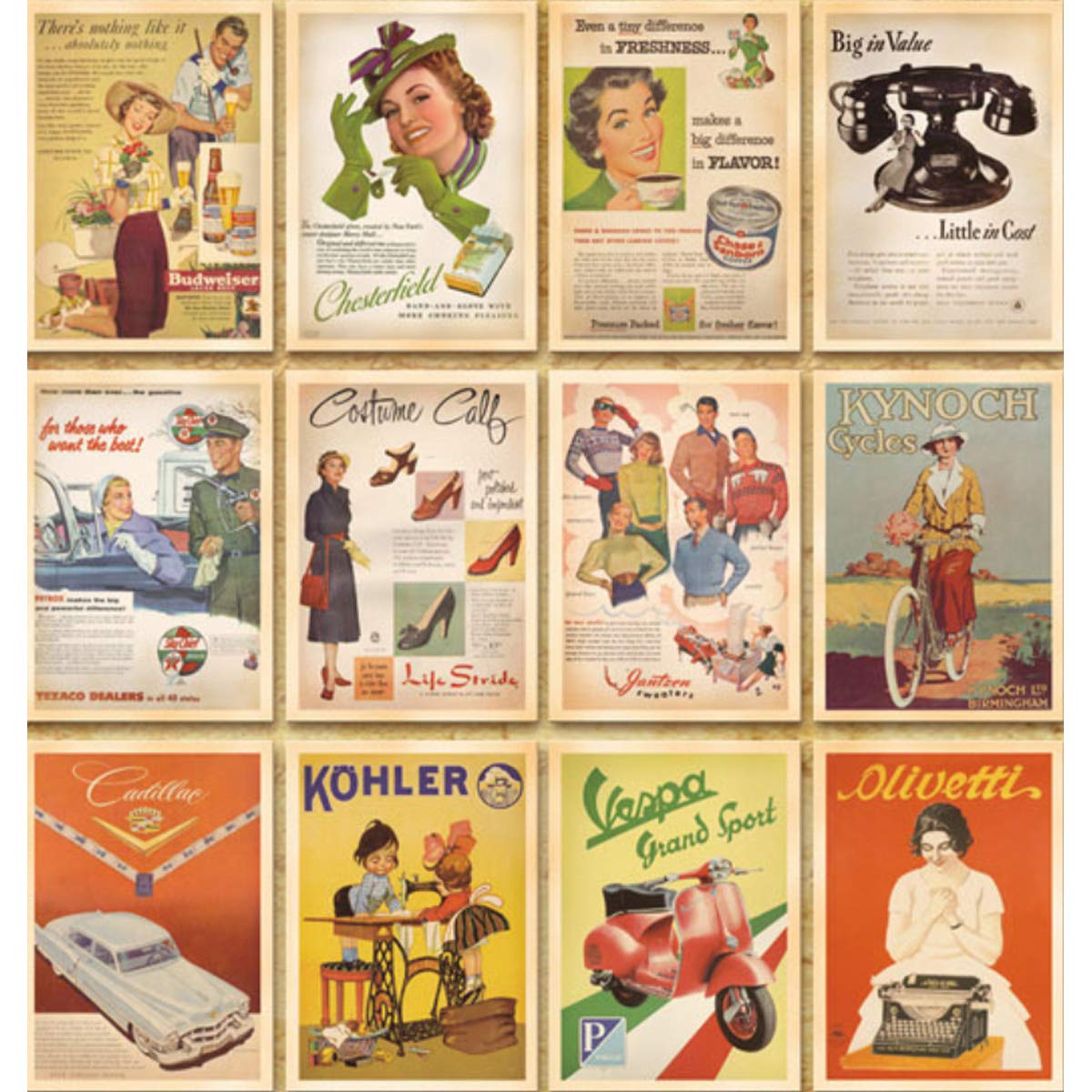 レトロ　自然　ポストカード　セット Amazon.com : LCLAIDYDY 100 PCS Vintage Postcard Set,Post